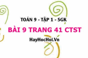 Bài 9 trang 41 Toán 9 tập 1 Chân trời sáng tạo